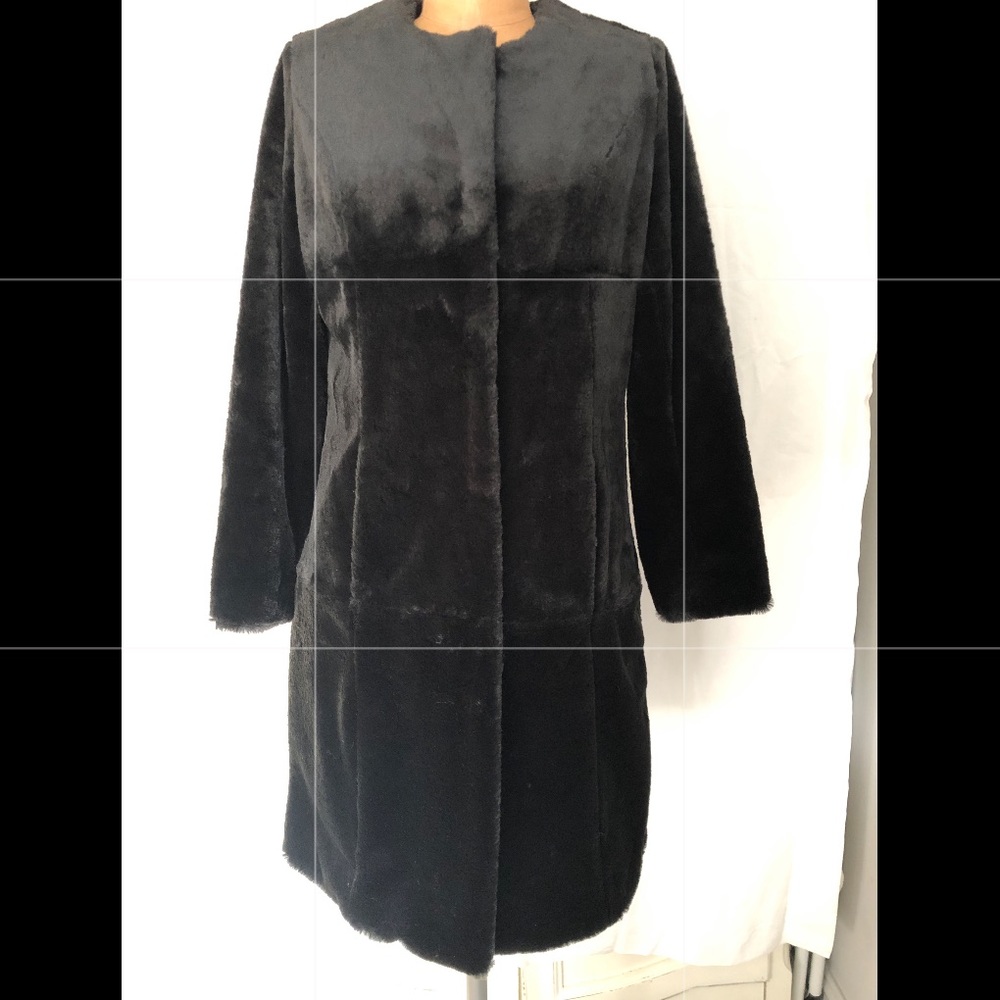 Faux Fur Coat Private Label XS in Black